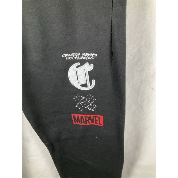 Marvel Wolverine Black Joggers Sweatpants Mens Large Tilly's Graphic Logo NWT - Picture 3 of 8